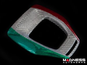 Alfa Romeo Stelvio Shift Gate Trim Panel - Carbon Fiber - 2020+ - Italian Theme - Feroce Carbon Alfa Romeo Stelvio Shift Gate Trim Panel - Carbon Fiber - 2020+ - Italian Theme - Feroce Carbon